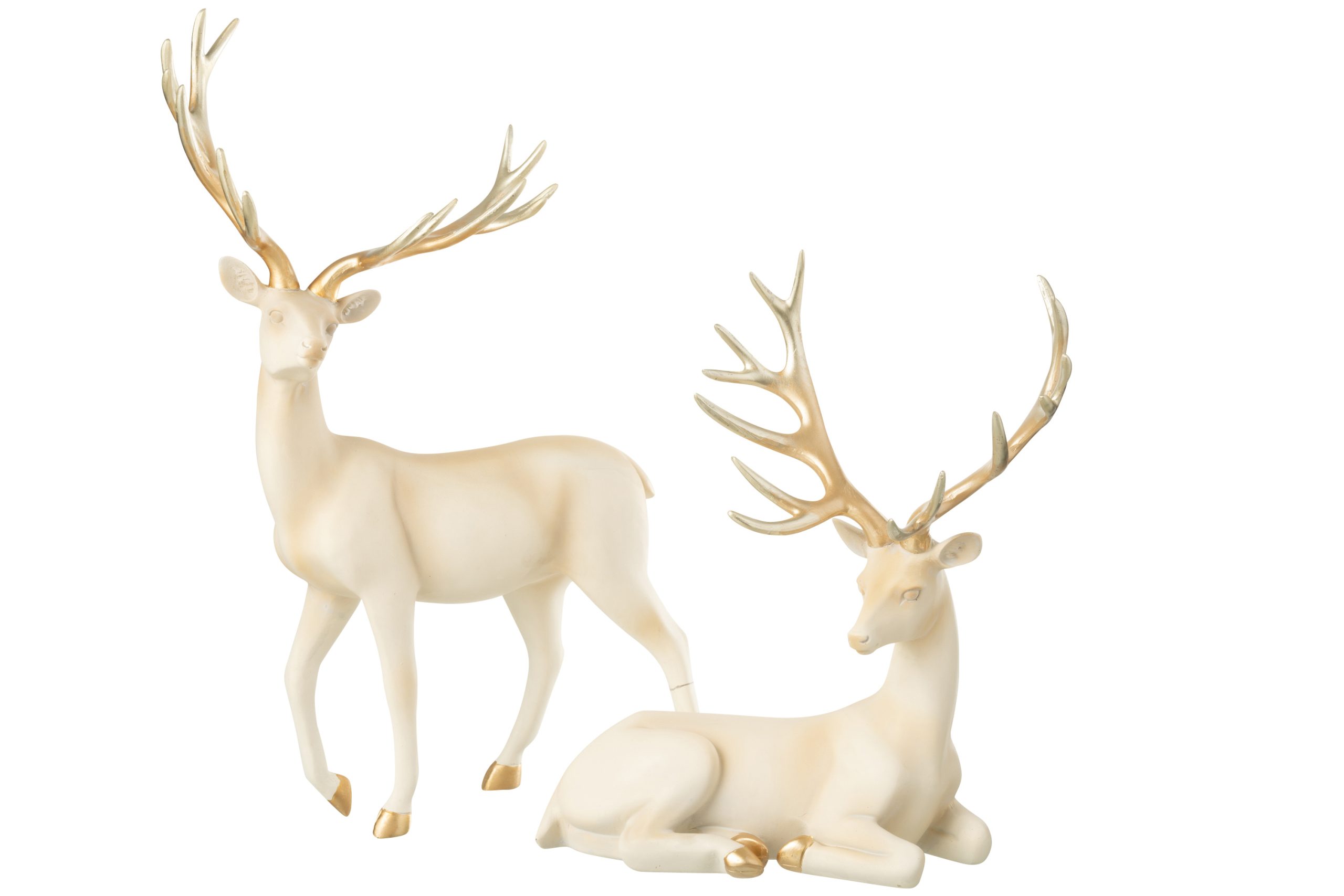 Rena Branca e Dourada em Resina